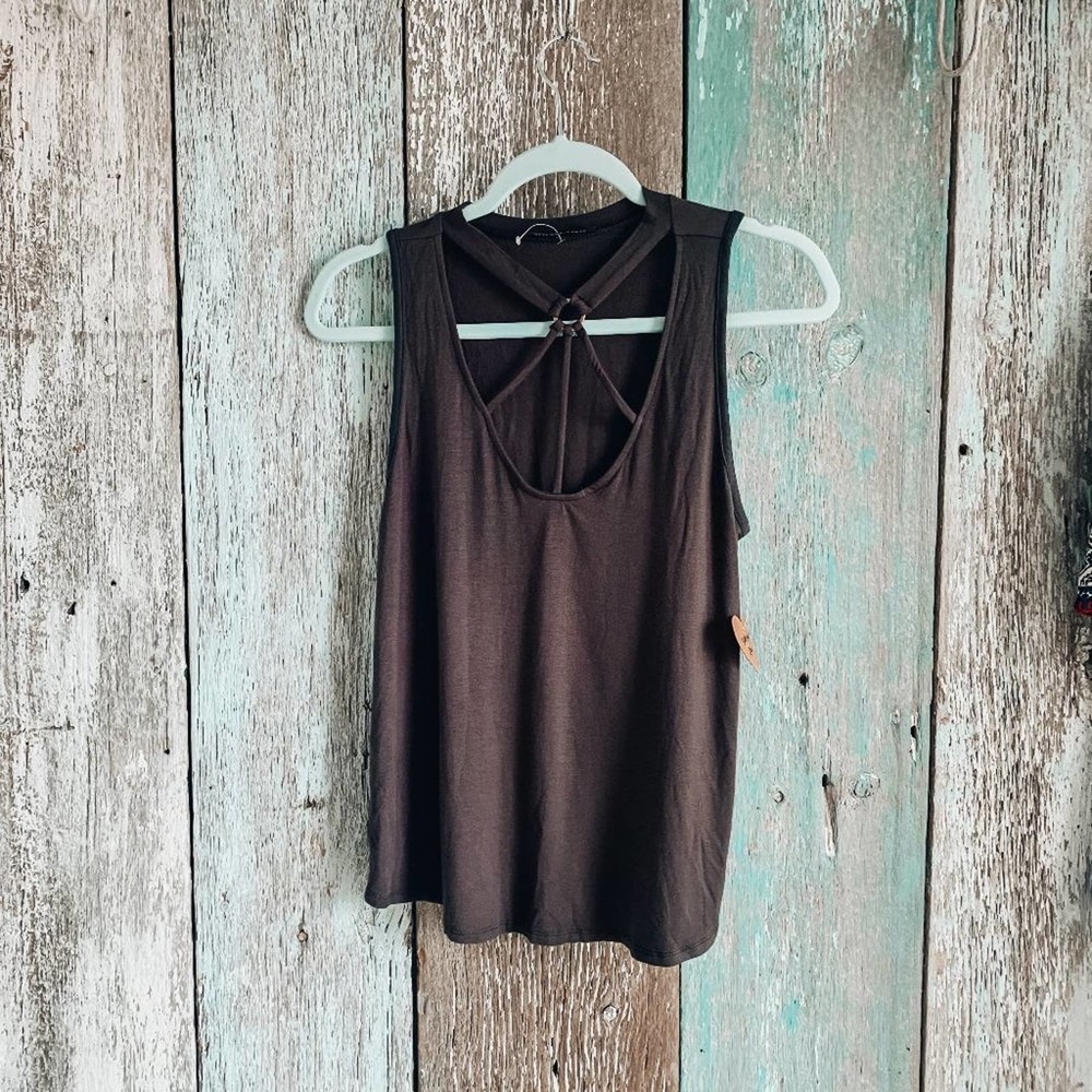 NWT West Coast Love Tank Top Gray Small
